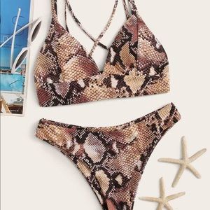 Snake print bikini
